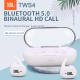 High Quality Wireless Earphone Portable 5.0 Bluetooth Headset Invisible Earbud for All Smart Phone white