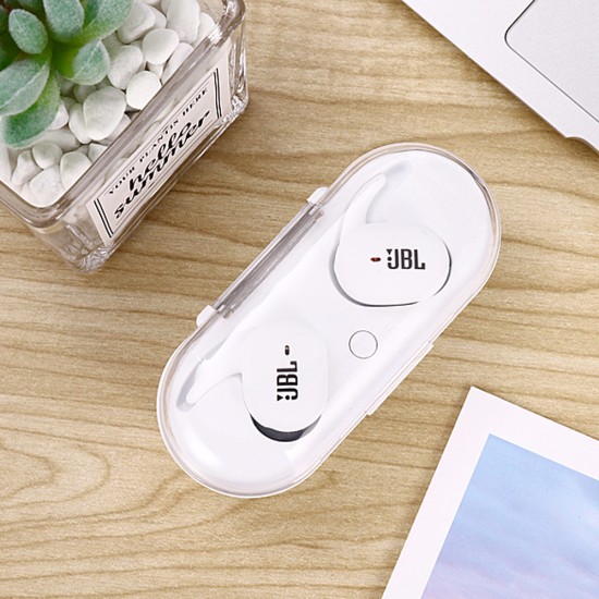 High Quality Wireless Earphone Portable 5.0 Bluetooth Headset Invisible Earbud for All Smart Phone white