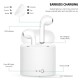 I7S Tws Wireless Bluetooth Headset With Charging Compartment Power Capacity Display Earphones White