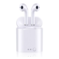 I7S Tws Wireless Bluetooth Headset With Charging Compartment Power Capacity Display Earphones White