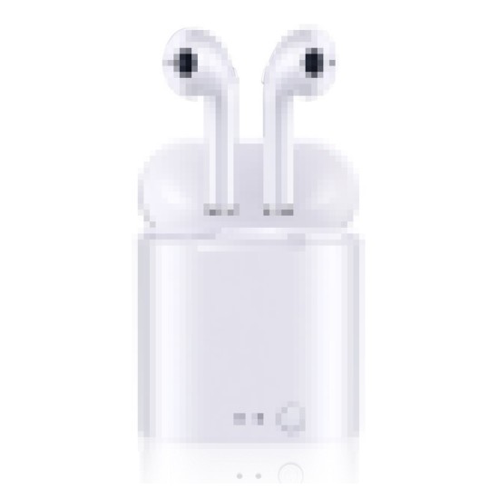 I7S Tws Wireless Bluetooth Headset With Charging Compartment Power Capacity Display Earphones White