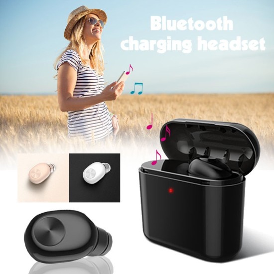 In Ear Earphone Mini Wireless Stereo Bluetooth Headset Sports Earbud