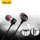 In-ear Wire-controlled Stereo Metal Magnetic Absorption Earphone Black silver