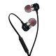 In-ear Wire-controlled Stereo Metal Magnetic Absorption Earphone Black silver