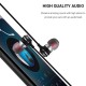 In-ear Wire-controlled Stereo Metal Magnetic Absorption Earphone Black silver