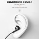 JOYROOM E102S Earphone Second Eneration Bloom Series Heavy Bass Metal Fashion Cool Music Earbuds with Mic - Red