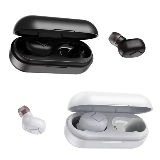 L12 Stable Signal 5.0 Bluetooth-compatible  Headset Sports Stereo Mini In-ear Wireless Touch Screen Headphones Waterproof Earphones White