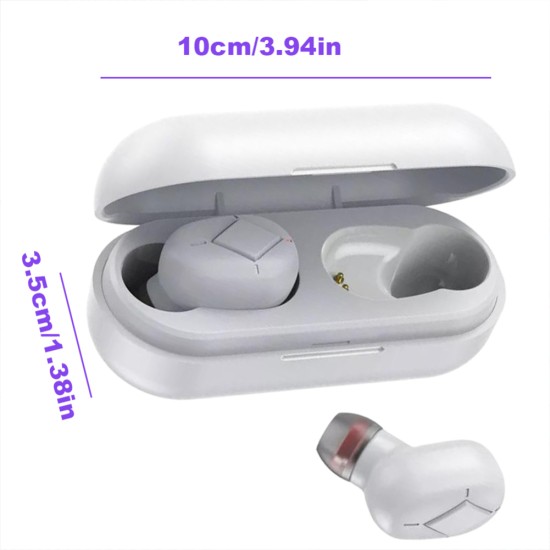 L12 Stable Signal 5.0 Bluetooth-compatible  Headset Sports Stereo Mini In-ear Wireless Touch Screen Headphones Waterproof Earphones White