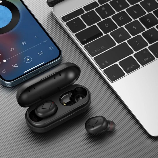 L12 Stable Signal 5.0 Bluetooth-compatible  Headset Sports Stereo Mini In-ear Wireless Touch Screen Headphones Waterproof Earphones White