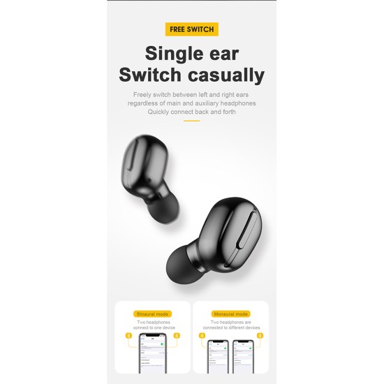 L13 Wireless  Headset Bluetooth-compatible 5.0 Sports Stereo Mini In-ear Headphones Touch Screen Ipx6 Waterproof Ergonomic Earphone White