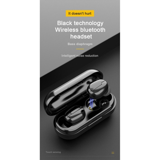 L13 Wireless  Headset Bluetooth-compatible 5.0 Sports Stereo Mini In-ear Headphones Touch Screen Ipx6 Waterproof Ergonomic Earphone Black