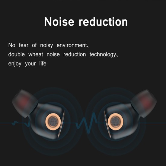 L2 Pro Bluetooth Headset Wireless Bluetooth 5.0 Sports Noise Reduction Earbuds with Charging Box black