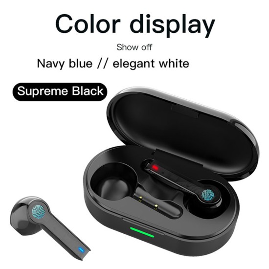 L32 Tws Bluetooth  Headset Hifi 5.0 Waterproof Sports Wireless Built-in Earphone With Microphone white