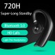 Long Standby Time TWS5.0 Single Ear Sport Business Bluetooth Headset black