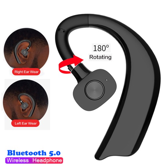 Long Standby Time TWS5.0 Single Ear Sport Business Bluetooth Headset black