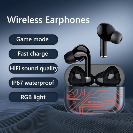 Low-latency Bluetooth-compatible  Earphone Breathing Light Noise Cancelling High-speed Processing Chip Long Battery Life Gaming Wireless Headset T29 Pro map pattern