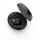 M-l8 Bluetooth Earphone with Charging Cabin Mini In-ear Business Sports Hanging Ear Headsets Black