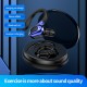 M-l8 Bluetooth Earphone with Charging Cabin Mini In-ear Business Sports Hanging Ear Headsets Green