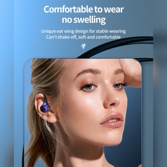 M-l8 Bluetooth Headset F8 Mini Wireless Business In-ear Earphone Ear-mounted Waterproof Sports Earbuds Blue