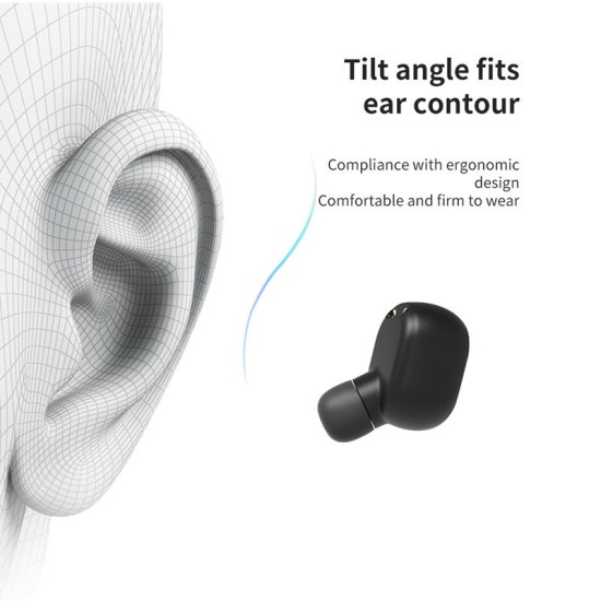 M1 Bluetooth-compatible  Headsets Wireless Earbuds, 5.0 Earphone Noise Cancelling Mic Compatible For Iphone Xiaomi Huawei Samsung black