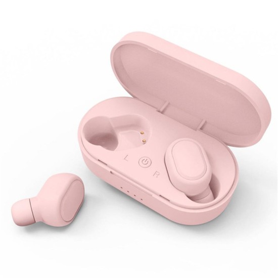 M1 Wireless Headphones Bluetooth 5.0 TWS Earphone Bluetooth Headset HiFi Running Mini Sports Earphone  Pink