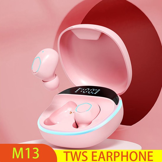 M13 Tws Wireless Bluetooth 5.2 Headset In-ear Binaural Stereo Music Earbuds Mini Sports Earphones Black