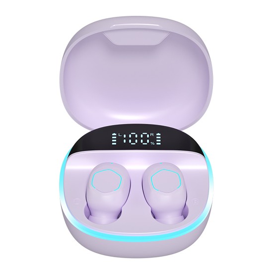 M13 Tws Wireless Bluetooth 5.4 Headset In-ear Binaural Stereo Music Earbuds Mini Sports Earphones Purple