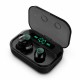 M7 LED Digital Display TWS Earphones Mini Stereo Headphones Bluetooth5.0 with 3600mAh Charging Case for Mobile Power Bank black