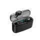 M8W TWS Earphones Portable Digital Display HD Call Earpiece Wireless Bluetooth 5.0 In-Ear Sports Headset Support for iOS/Android Phones black