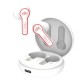 Mini Disc Wireless H3 Bluetooth-compatible  Earphones Touch Stereo Noise Cancelling Low-latency Headset Handsfree Headphones White Red