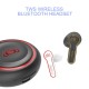 Mini Disc Wireless H3 Bluetooth-compatible  Earphones Touch Stereo Noise Cancelling Low-latency Headset Handsfree Headphones black gold