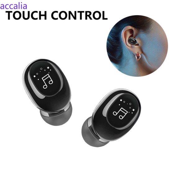 Mini F911 Bluetooth-compatible Headset Wireless Earbuds Small Sports 5.0 Stereo Nfc Function Voice Control Portable Earbuds F911 black