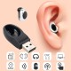 Mini Wireless Bluetooth Earphone Music Handsfree Headphone Headset In-ear USB Earpiece Invisible for Phone Black red