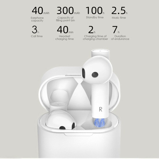 Mir6 Wireless Headset Bluetooth 5.0 Sports Stereo In Ear Earphone IP4 Waterproof with Charging Box Mir6