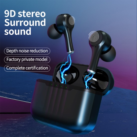 Multifunctional Wireless  Headset With Mic In-ear Anc Enc No-delay Noise-cancelling Gaming Bluetooth-compatible Earphones black