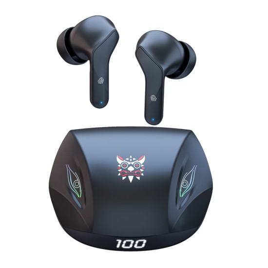 Onikuma T33 Gaming Headset Bluetooth Digital Display Noise Canceling Tws In-ear Wireless Earphones Black