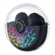 Onikuma T35 Gaming Bluetooth Headset RGB Transparent Crack Light Enc Noise Cancelling Wireless In-ear Headphones Black