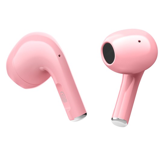 Onikuma T35 Gaming Bluetooth Headset RGB Transparent Crack Light Enc Noise Cancelling Wireless In-ear Headphones Pink