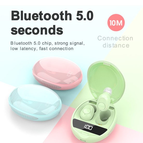 P81 Bluetooth 5.0 headset Stereo Wireless Earbuds HIFI Handsfree Gaming Headset blue