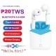 Pop-up Wireless Earphones P20 TWS Stereo Wireless Earbuds Earphone Bluetooth 5.0 Headphones Blue