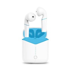 Pop-up Wireless Earphones P20 TWS Stereo Wireless Earbuds Earphone Bluetooth 5.0 Headphones Blue