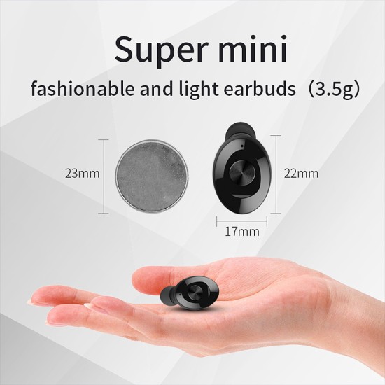 Portable TWS in-ear Dual Access 5.0 Bluetooth Mini Dual Ear Sports Charging Bay black