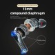 Professional Bluetooth-compatible  5.0  Earphones Low Latency Touch Control Chicken-eating Game Transparent Wireless Headset Sport Earbuds Transparent red