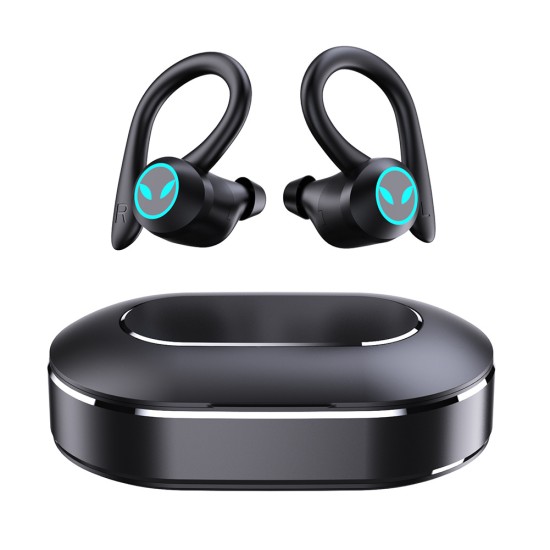 Q25 Pro Wireless Earphones Bluetooth Stereo Bass Earbuds Ear Hook Noise Cancelling Sports Gaming Headsets Pink