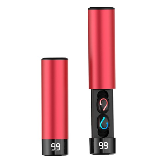 Q67 TWS Bluetooth 5.0 Earphones Case Digital Display Wireless Sports Stereo Earbuds Headset Power Bank black