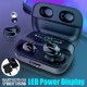 Q82 TWS Bluetooth 5.0 Earphones with LED Digital Display Charging Compartment Mobile Power Bank Travel Headset black