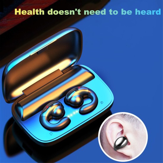 S19 TWS Bluetooth 5.0 Earphone Bass Surround Earbuds Bone Conduction gold