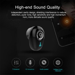 S650 Bluetooth Headset Mini Wireless In-ear Invisible Earbuds Handsfree Headset Stereo with Mic for All Smart Phone skin color