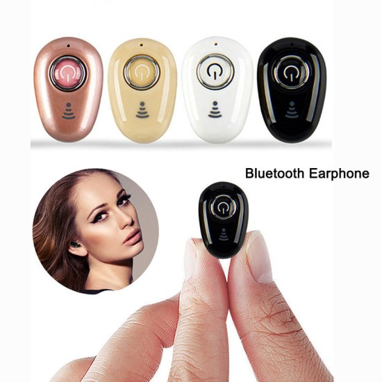 S650 Bluetooth Headset Mini Wireless In-ear Invisible Earbuds Handsfree Headset Stereo with Mic for All Smart Phone skin color