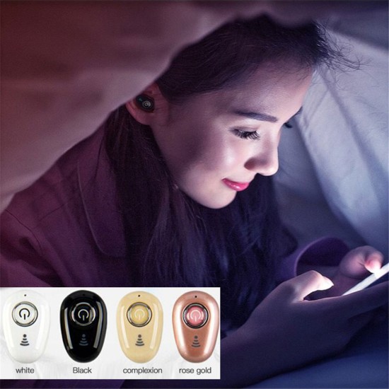 S650 Bluetooth Headset Mini Wireless In-ear Invisible Earbuds Handsfree Headset Stereo with Mic for All Smart Phone skin color